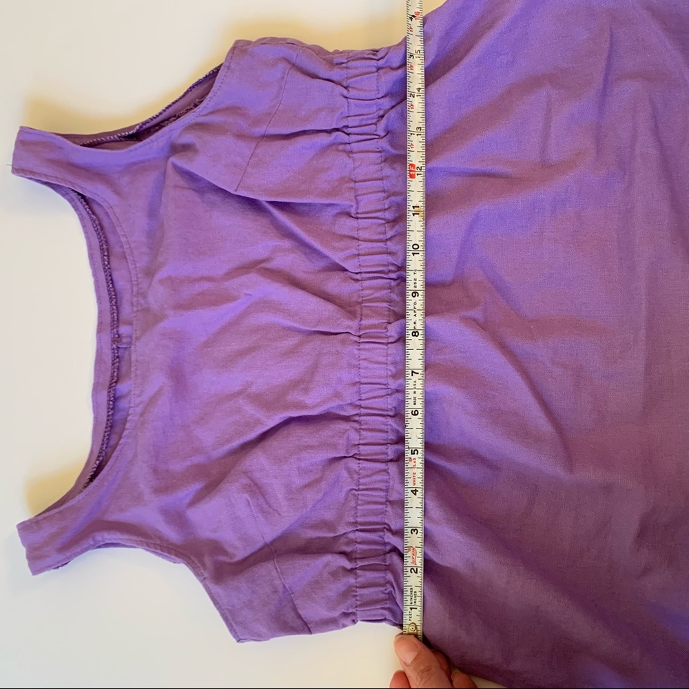 Purple Sleeveless Maternity Dress Elastic Waist M - Picture 5 of 8